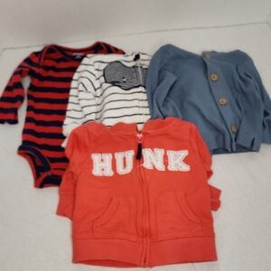 3 Months Lot Of Carter's Boys Onesie And Jackets